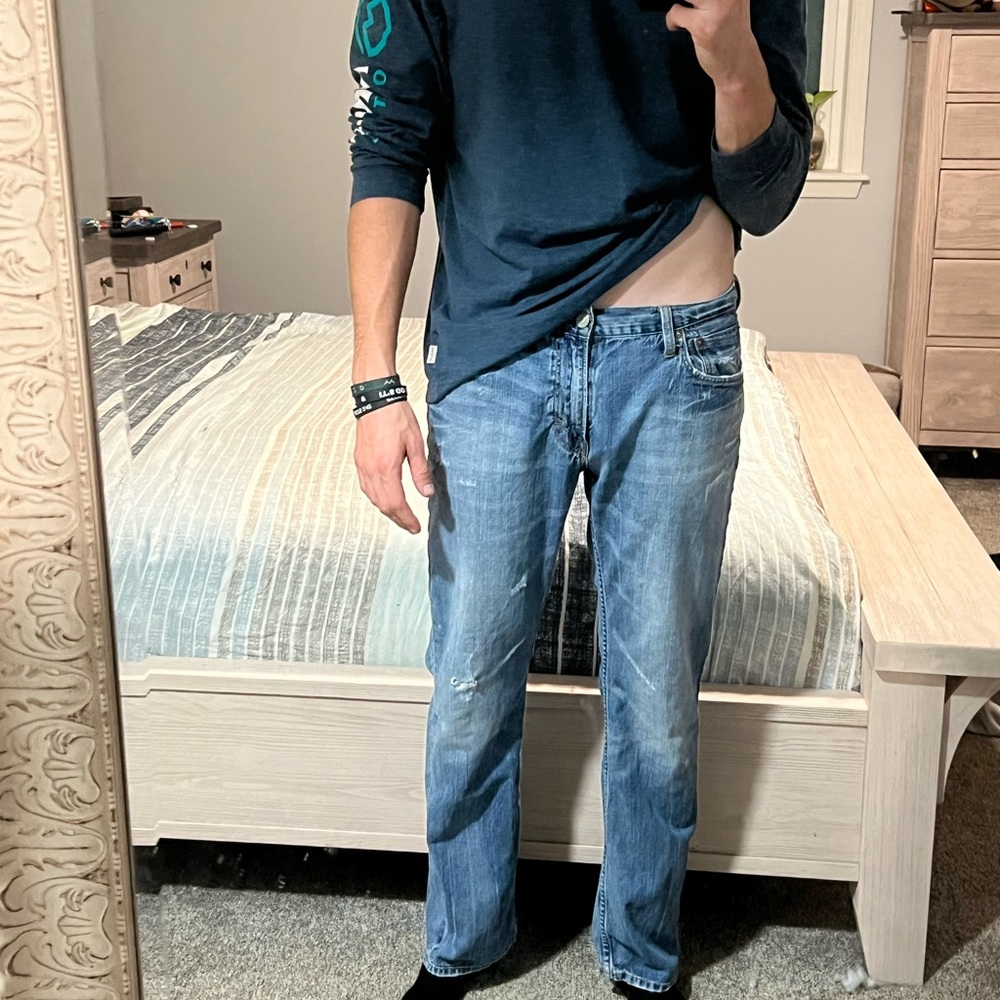 American Eagle Outfitters Light Blue Relaxed Men's Jeans 33/32